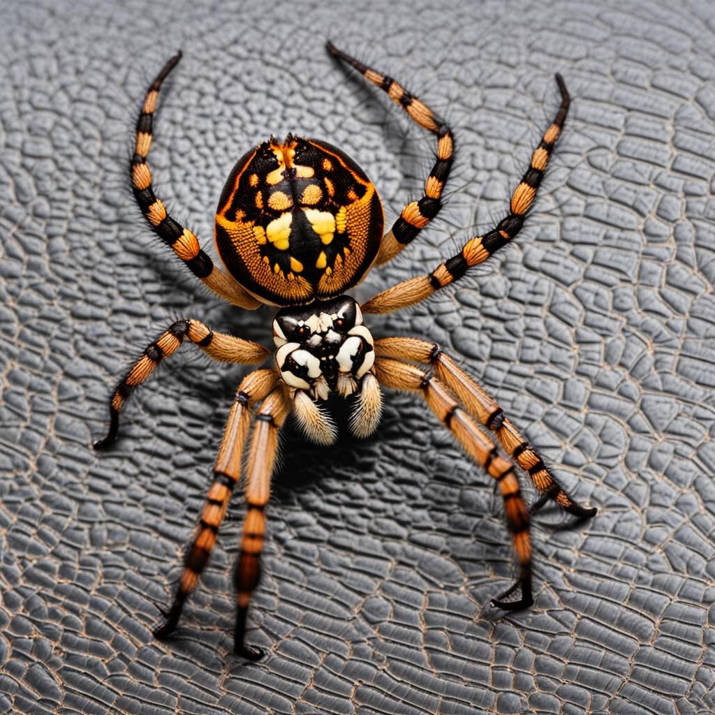 Giant Orb Weaver Spider in Detailed Macro View