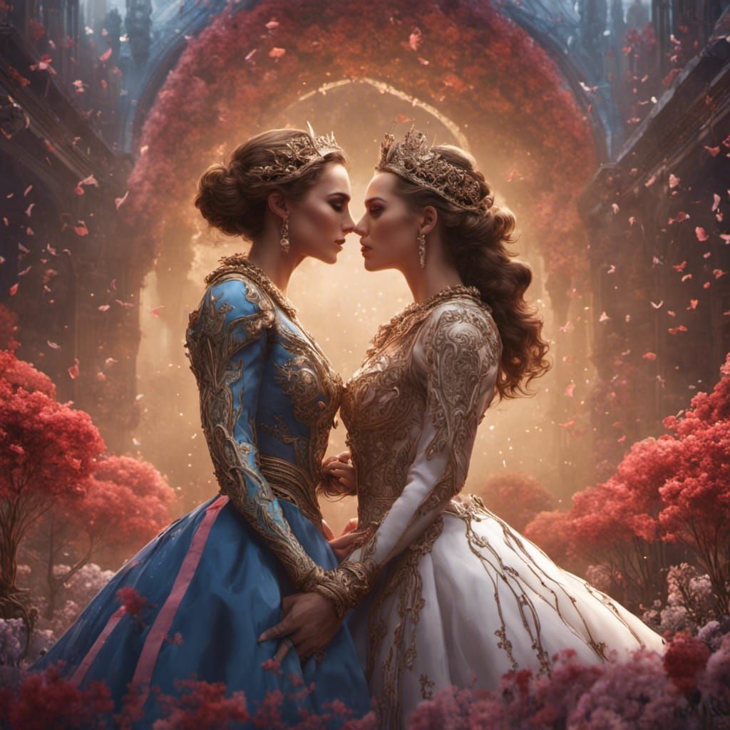 Queens in Love: Hyperrealistic Fantasy Art