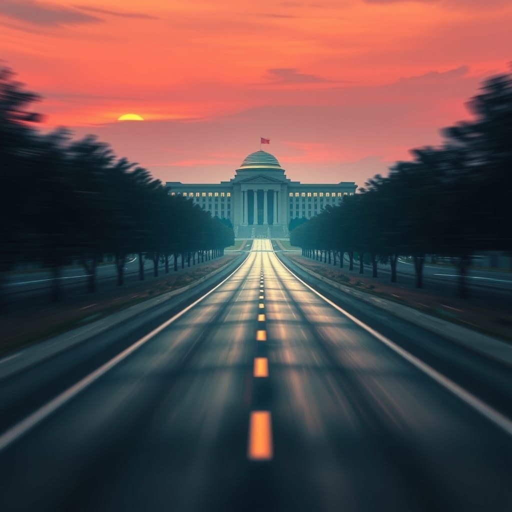 Surreal, Dreamlike Road to CIA Headquarters in Virginia, in ...