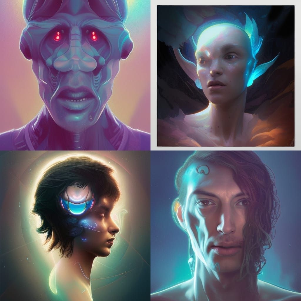 Magical Alien Encounter Portrait in High Resolution