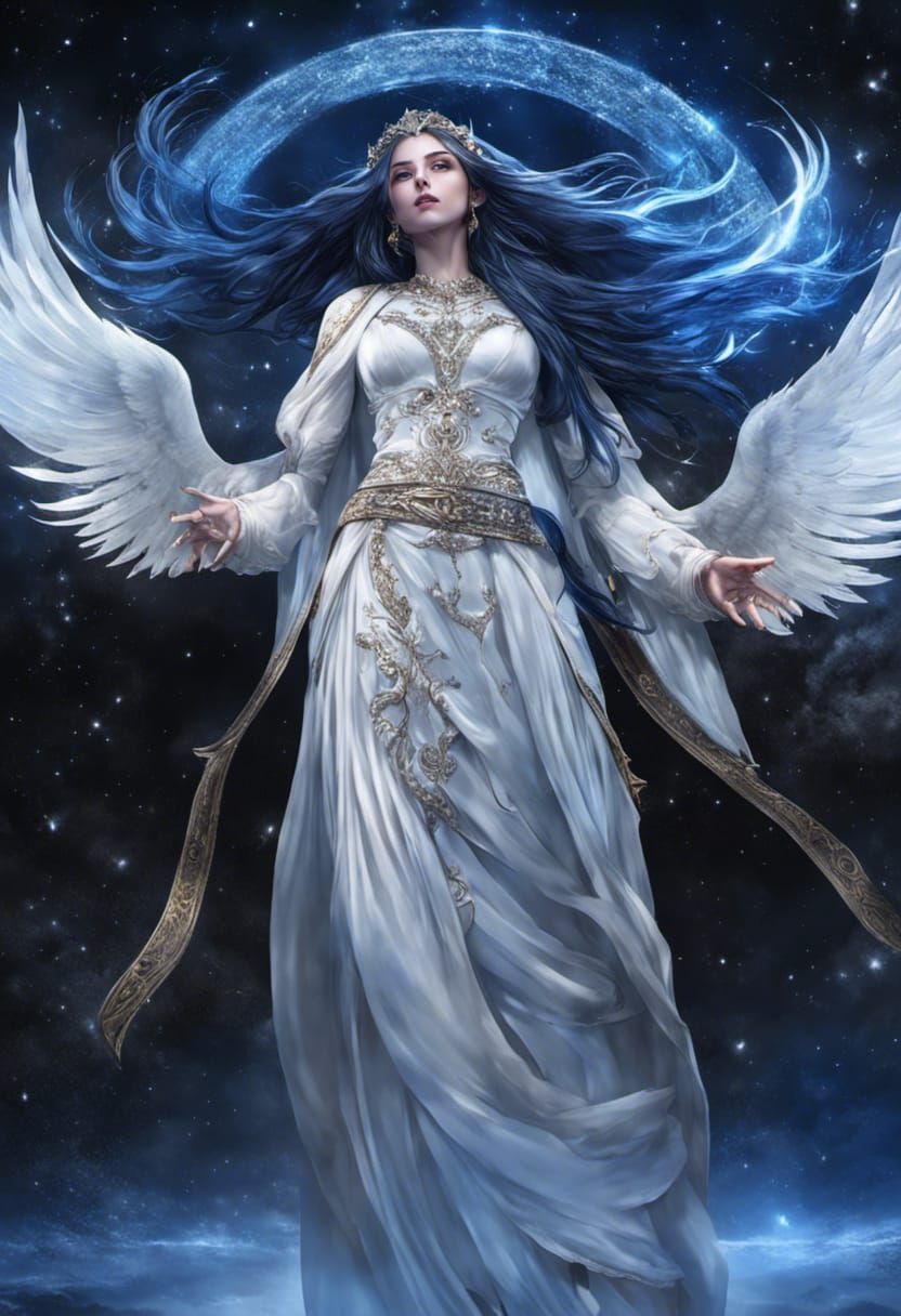 Ethereal Portrait of a Figure with White Aura