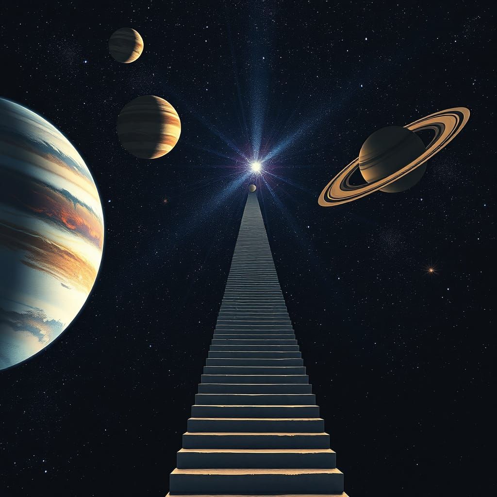 Stairway to Andromeda Galaxy: A Celestial Journey