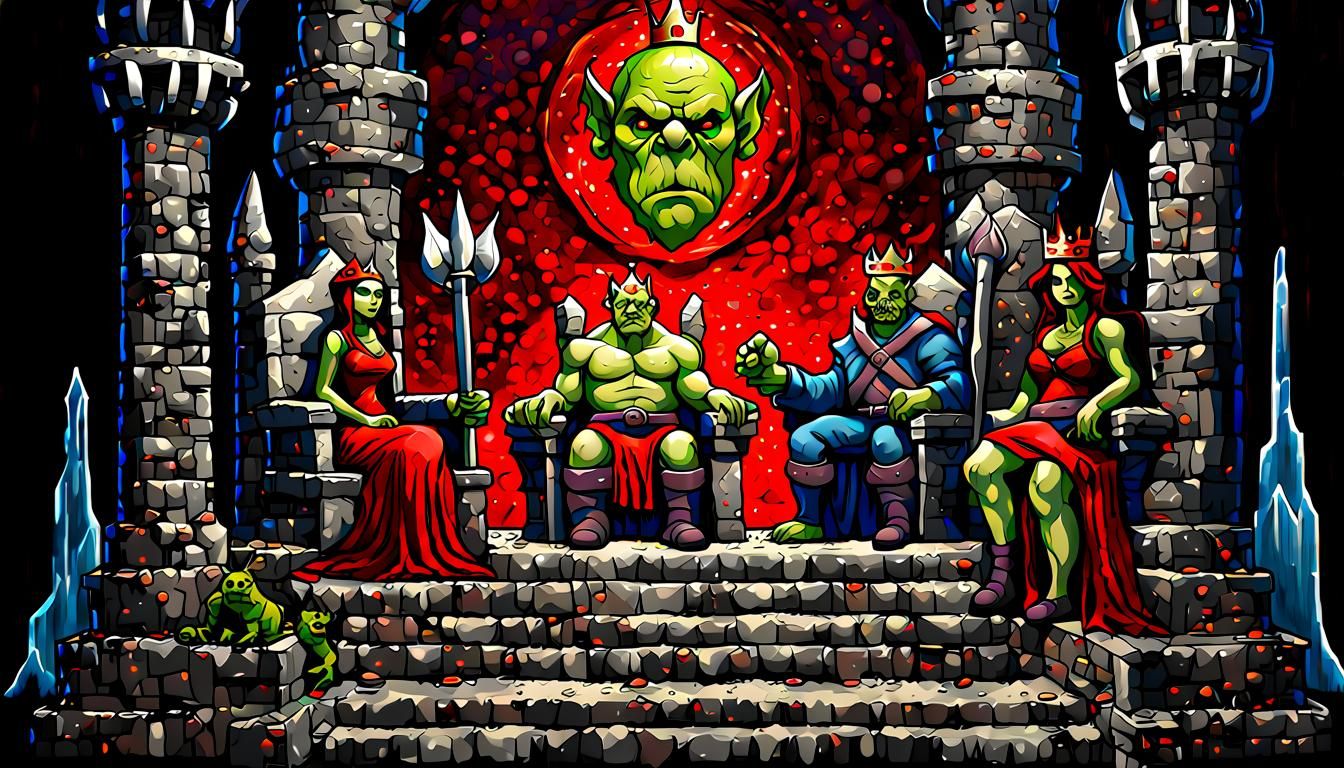 Orc Royal Family Emblem in Acrylic Paint Style