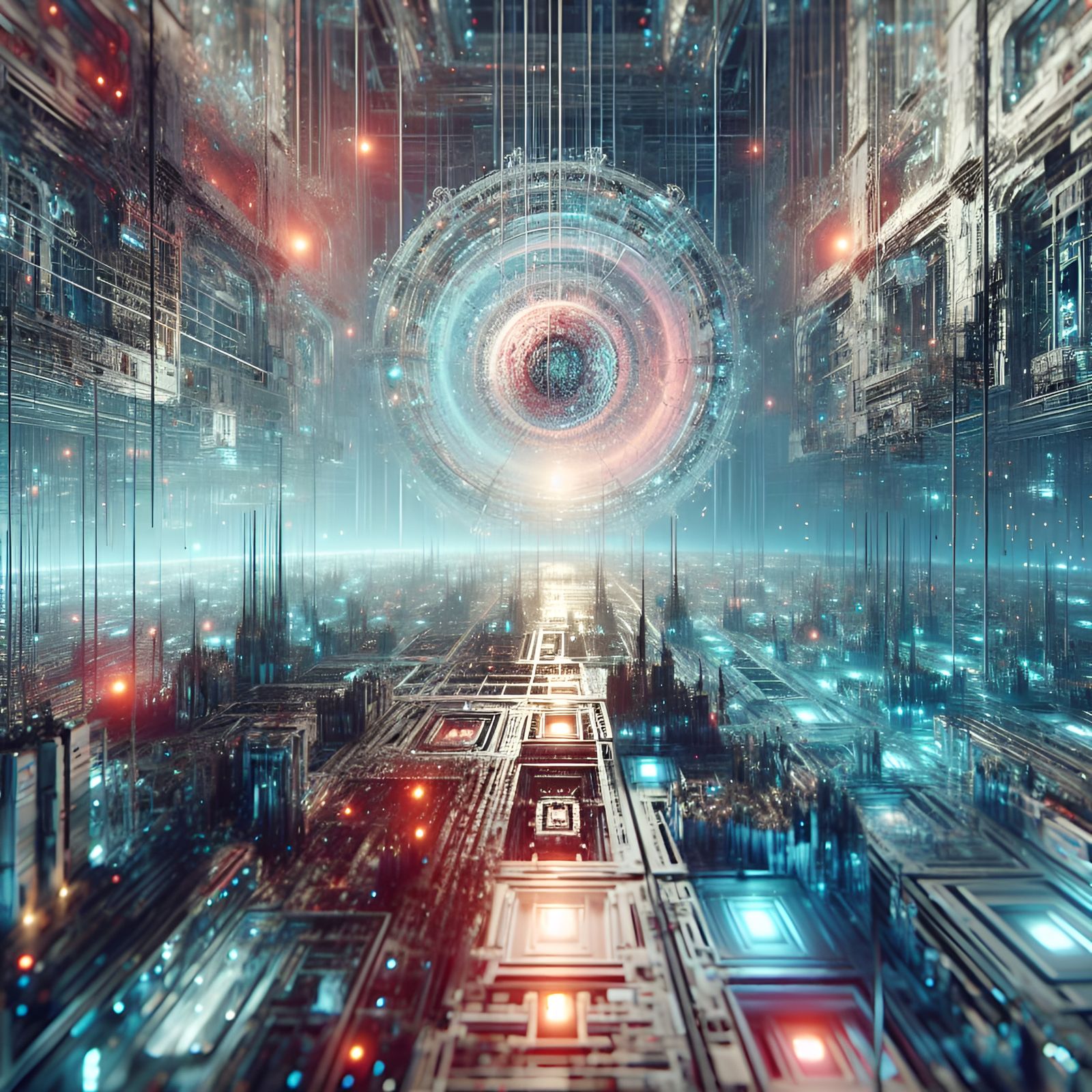 Abstract 3D Game Cinematic with Dynamic Lighting