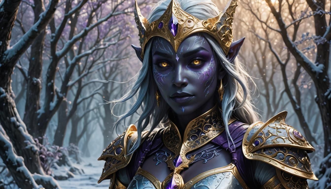 Drow Ice Witch Casting Spell