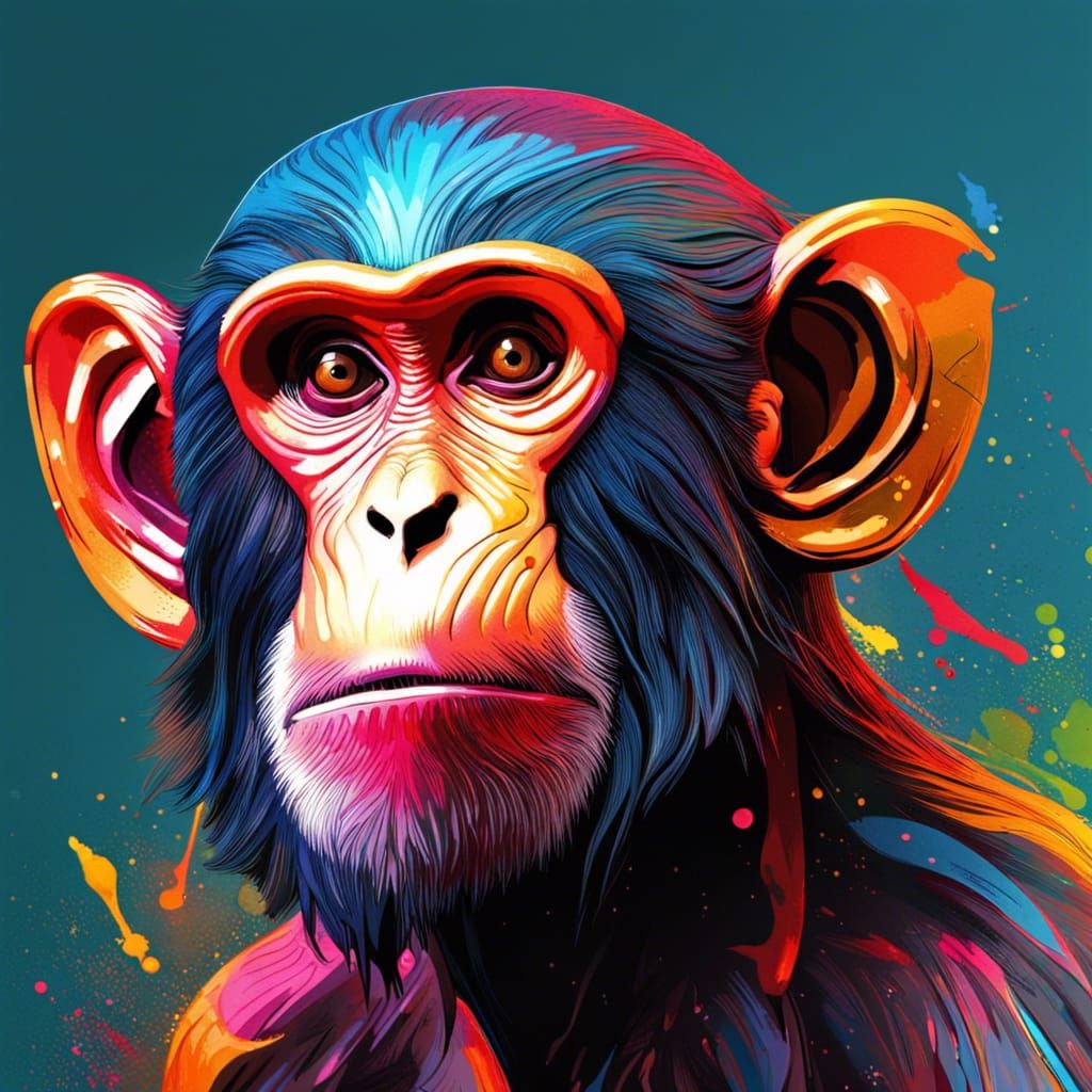 Hyperrealistic Tall Monkey Concept Art