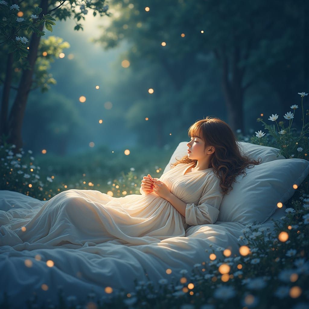 The voice of the wind and speckles of light pour over you as...