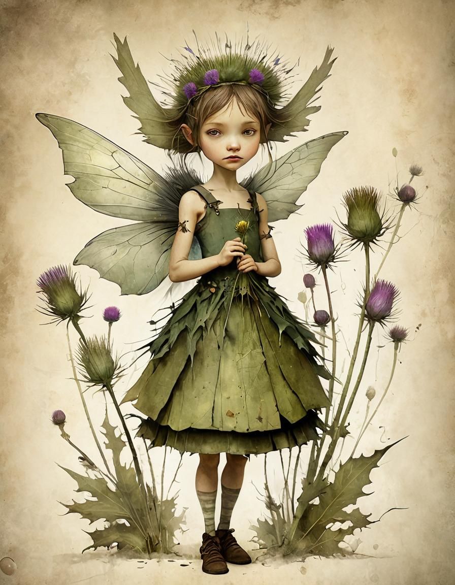 Enchanting Thistle Fairy Art