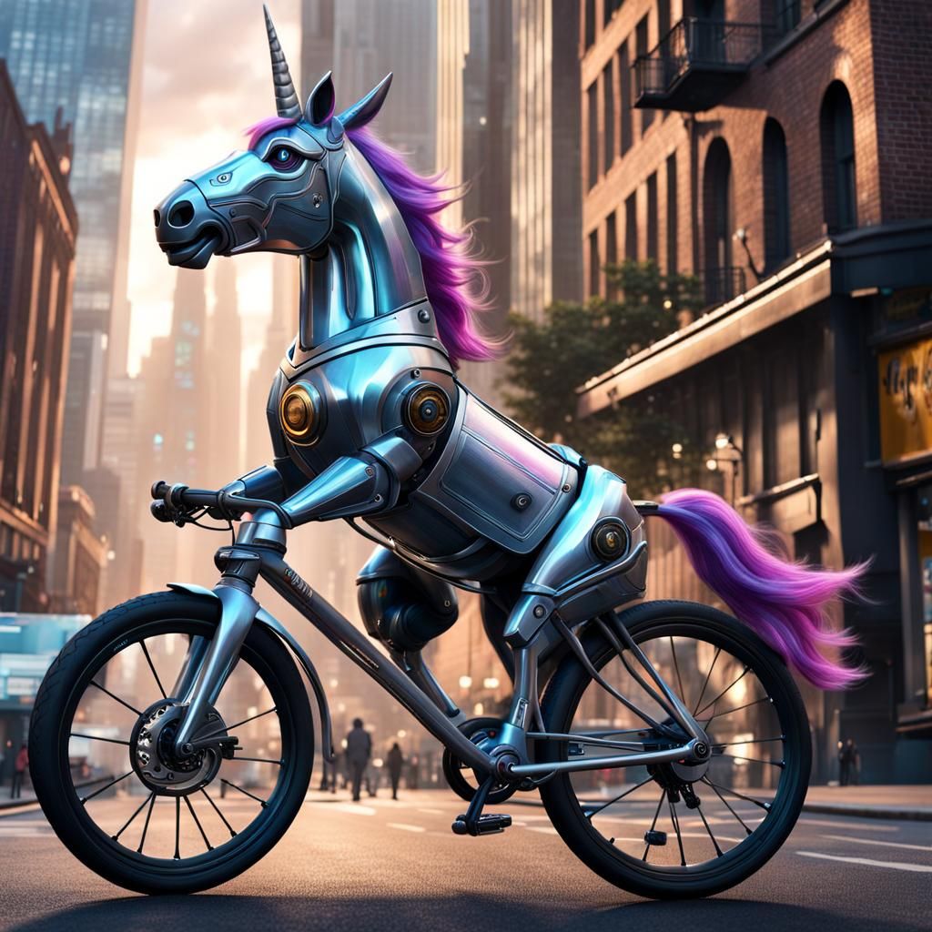 so you can ride a unicorn and a bike at the same time !