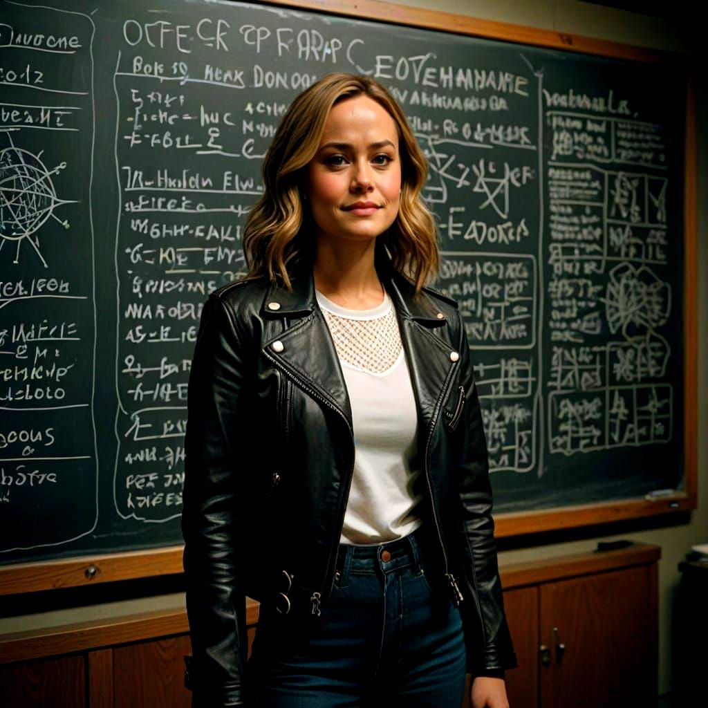 Brie Larson in Cinematic Math Scene