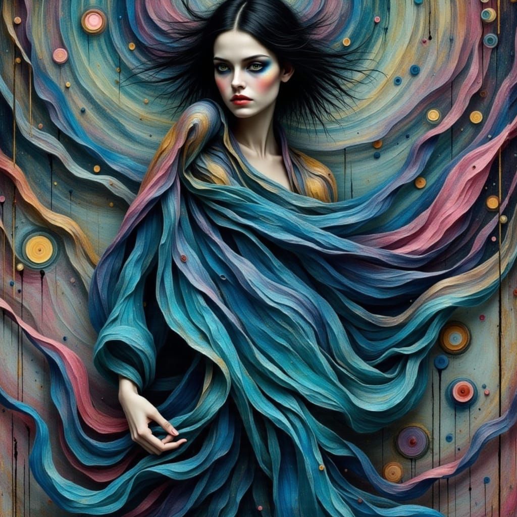 Abstract Character Scene with Dark Tones