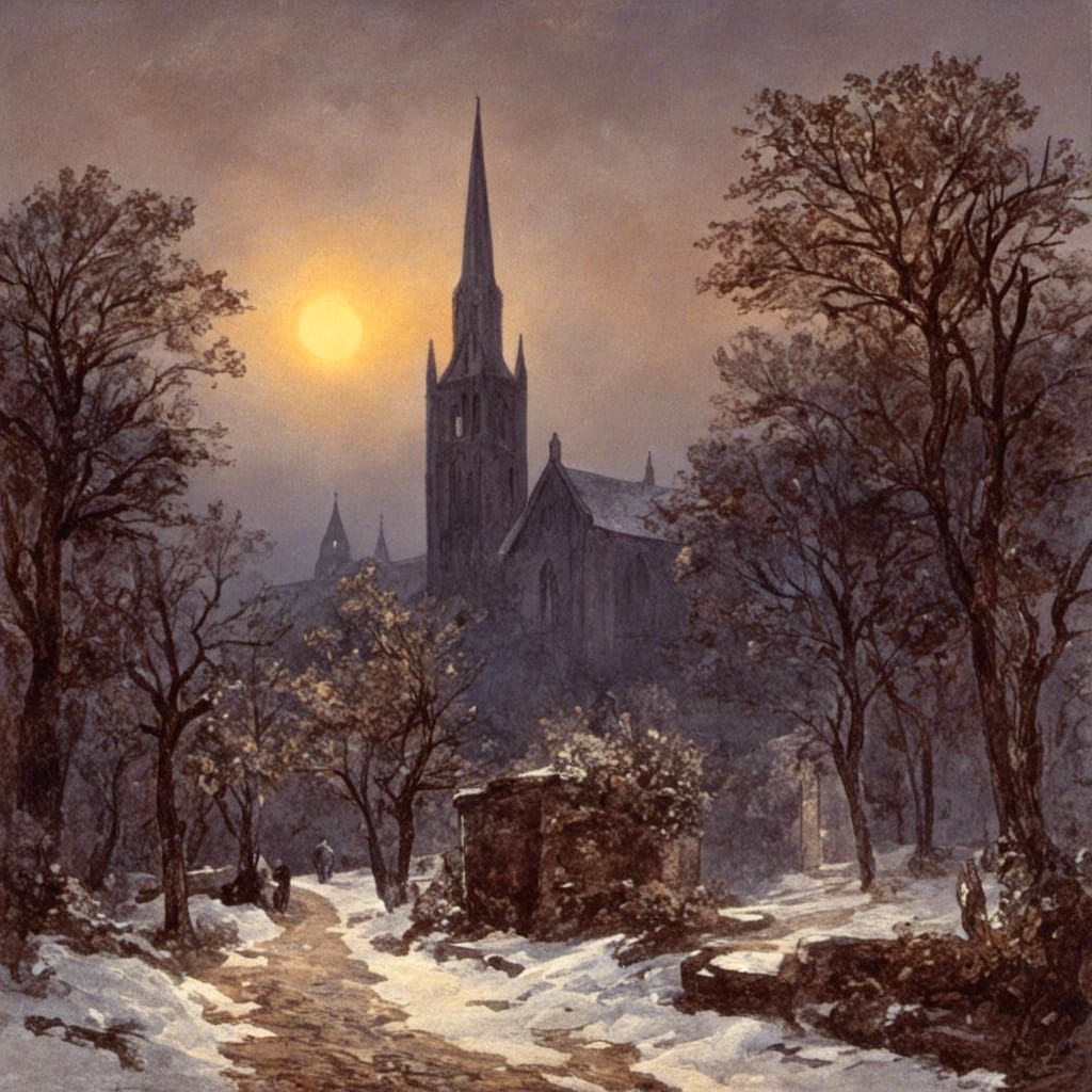 A church in winter