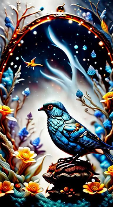 Sword Piercing Bible with Flaming Dove