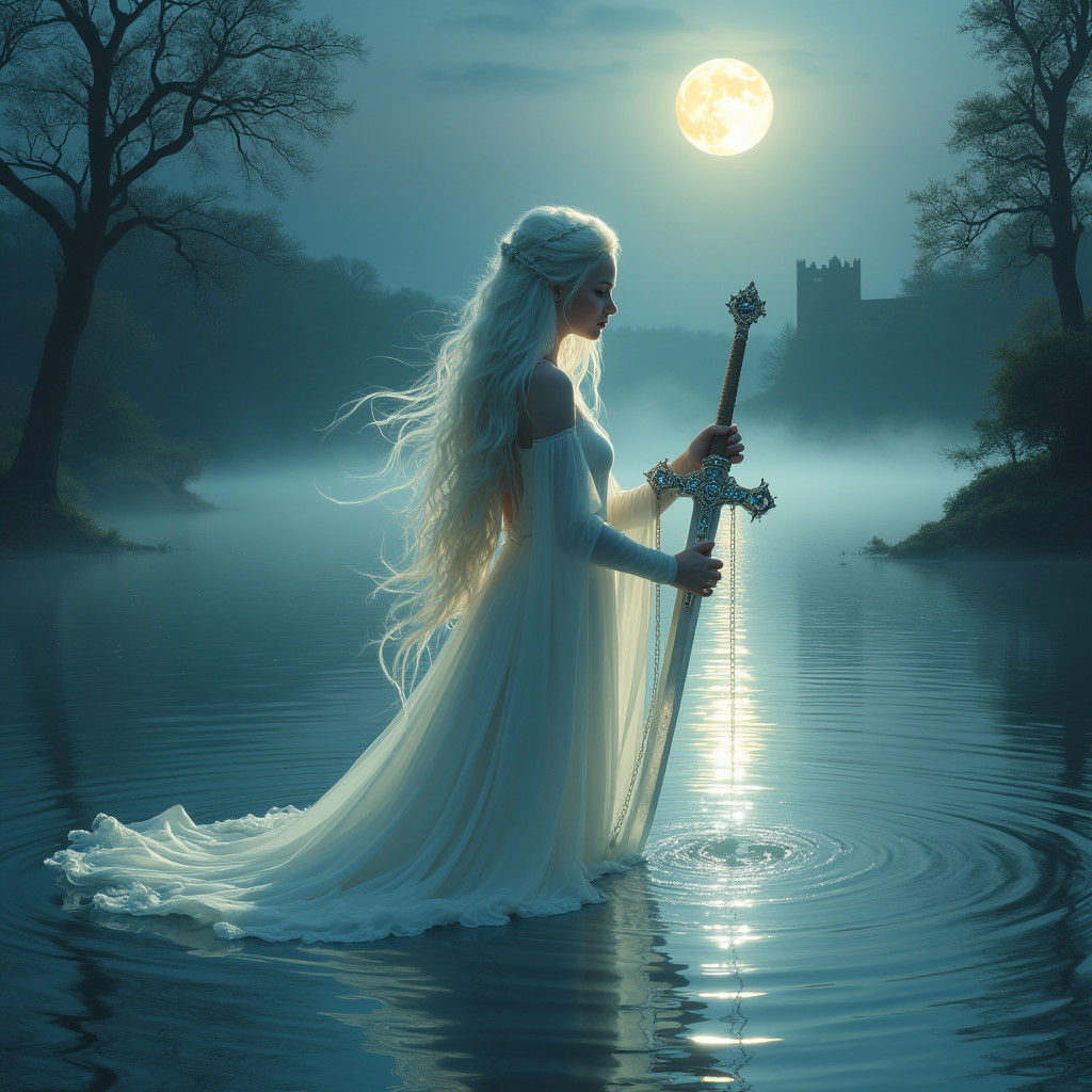 Lady of the Lake Excalibur Art