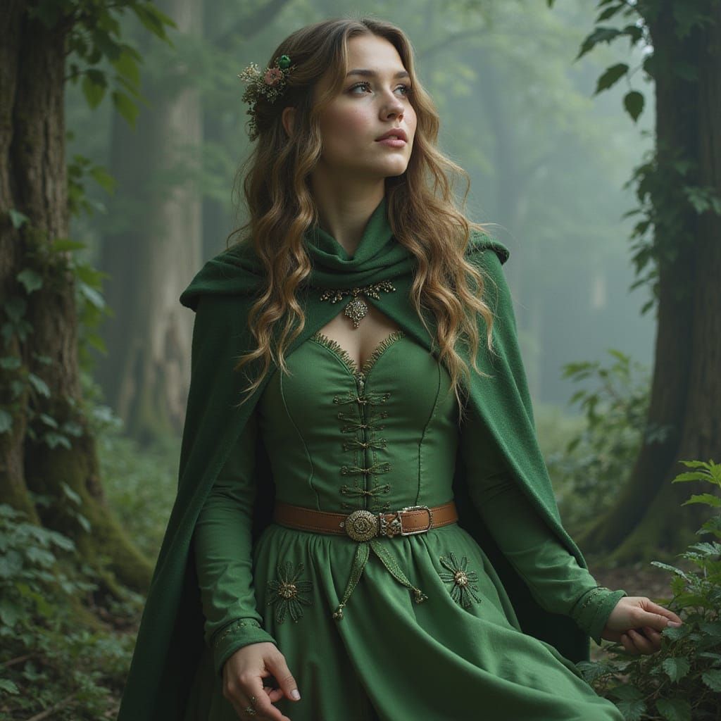 Ethereal Scottish Woman Portrait in Fantasy Style