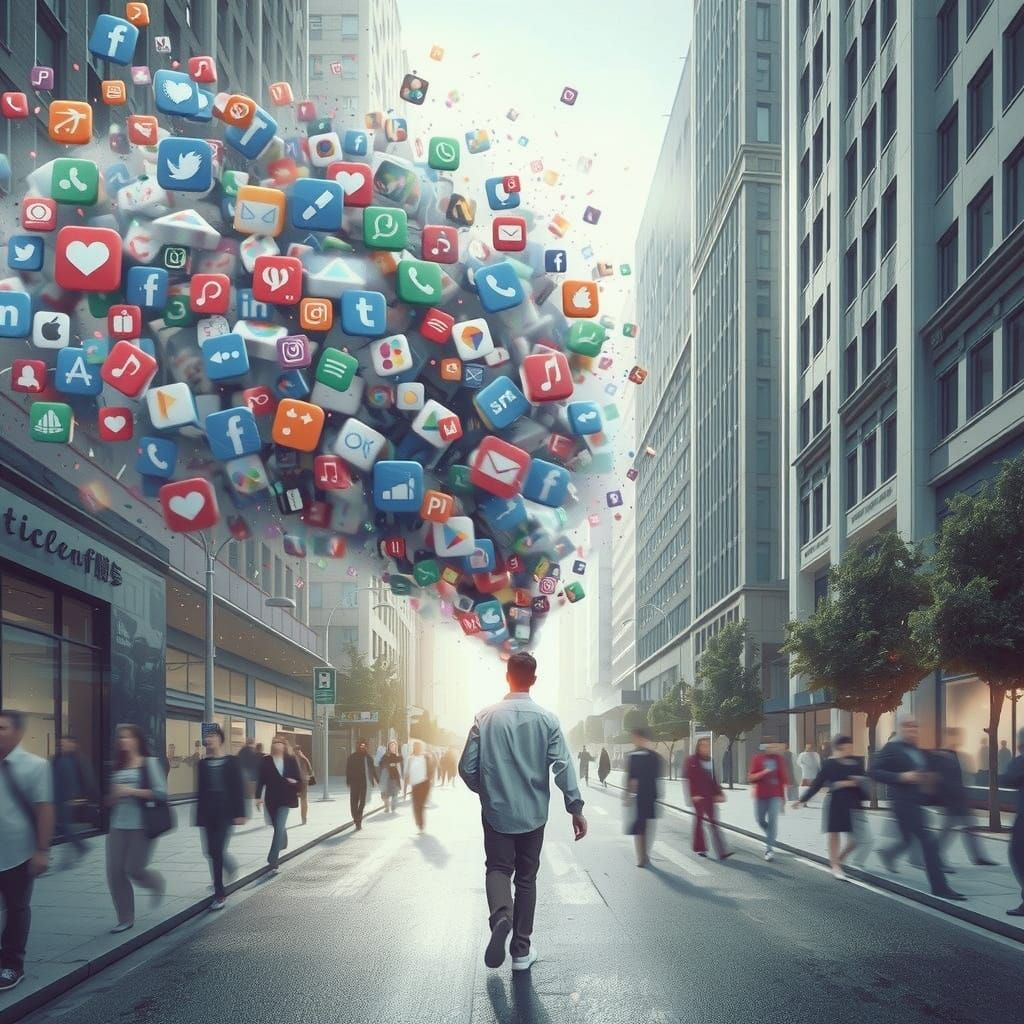 The Notification Swarm: Digital Overload on City Streets