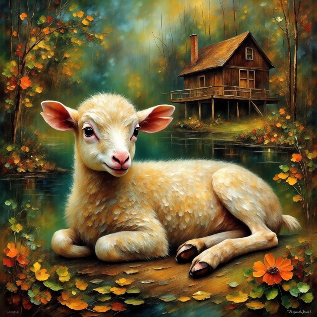 Baby Lamb by River Cabin