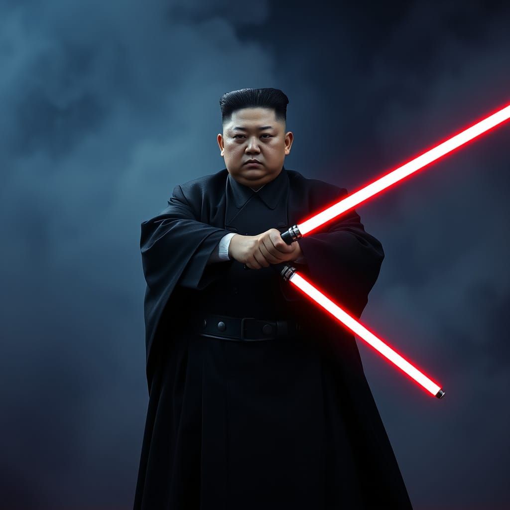 Tyrannical Sith Lord in Cinematic Film Still