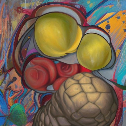 Surrealist Still Life with Dodecahedron in Hyperrealism Styl...