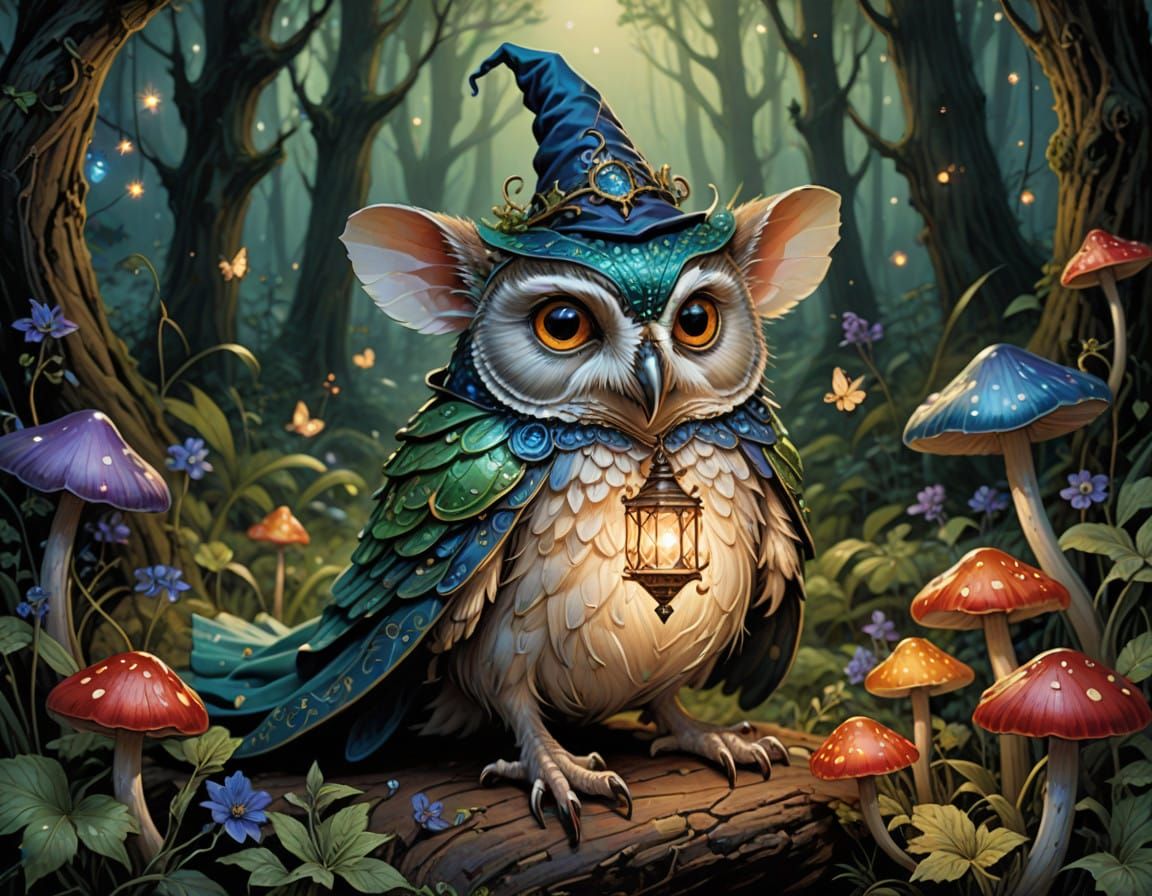 Mighty Mouse Hero in Vibrant Enchanted Forest