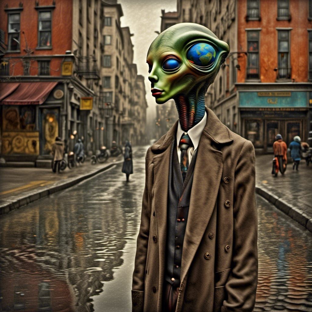 Polychromatic City Life: Abstract Blending and Detail