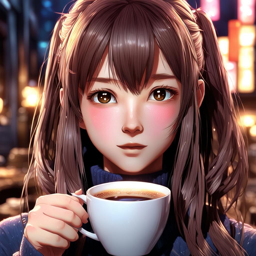 Anime Style Portrait of Honest Coffee