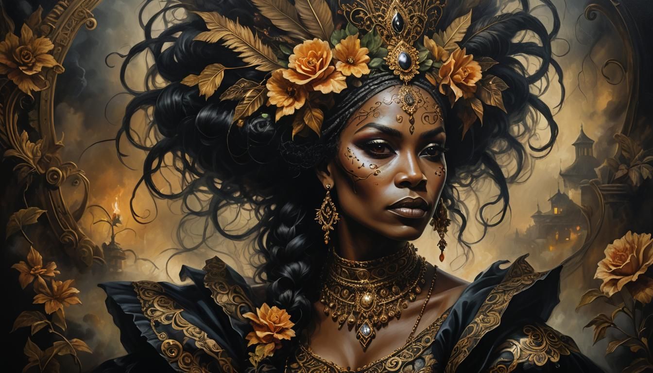 Voodoo Queen of New Orleans: Dark Fantasy Portrait