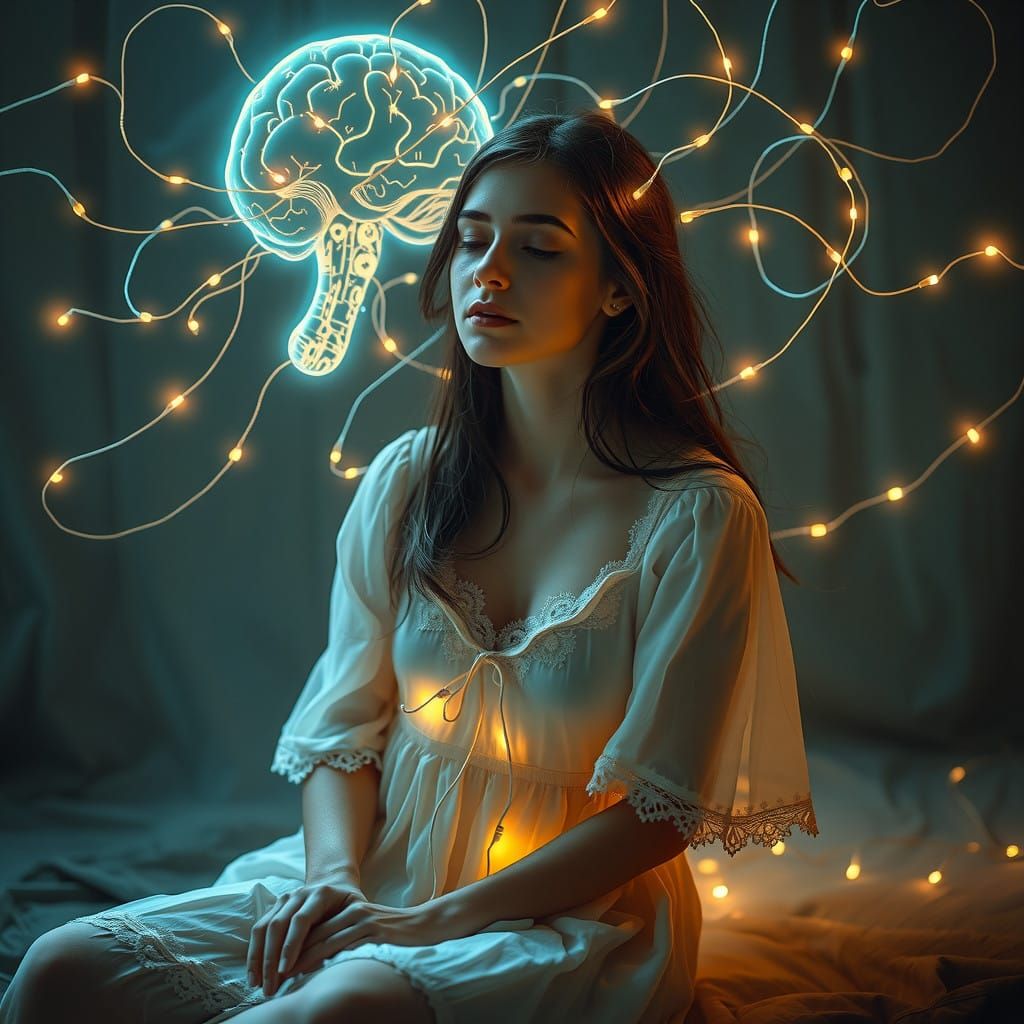 Surreal Brainwashing Scene in Dreamlike, Symbolic Style