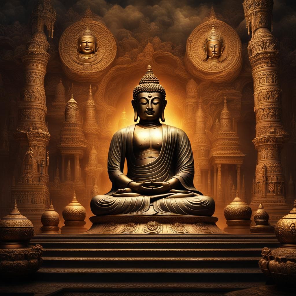 Cinematic Digital Painting of Siddhartha Gautama