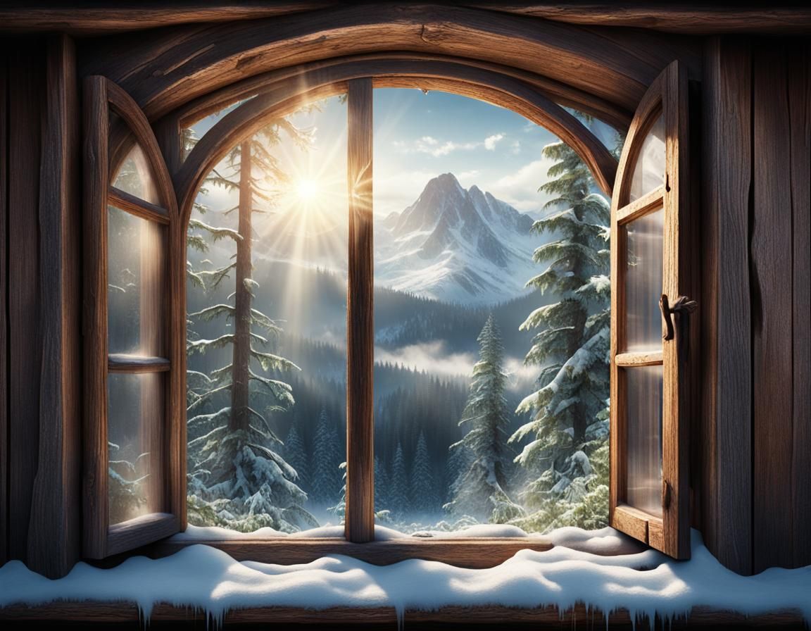 Magical Window: Summer Forest, Winter Scene