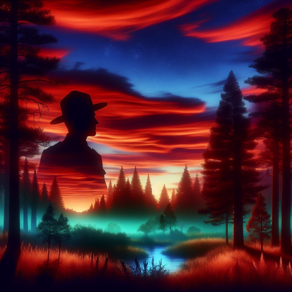 Sunset Forest Ranger in State Park