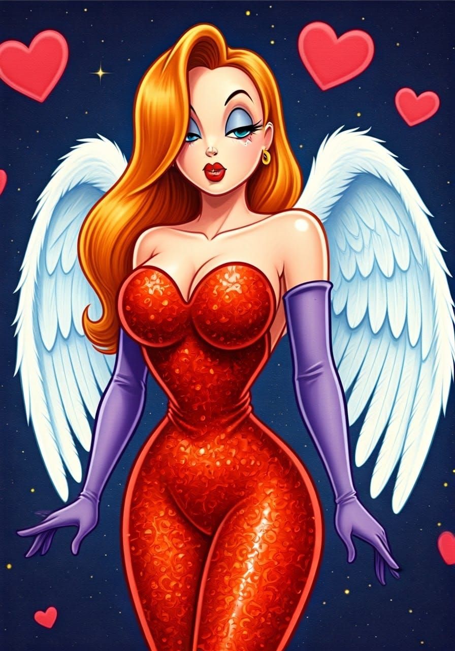 Jessica Rabbit as Love Angel in 50s Style