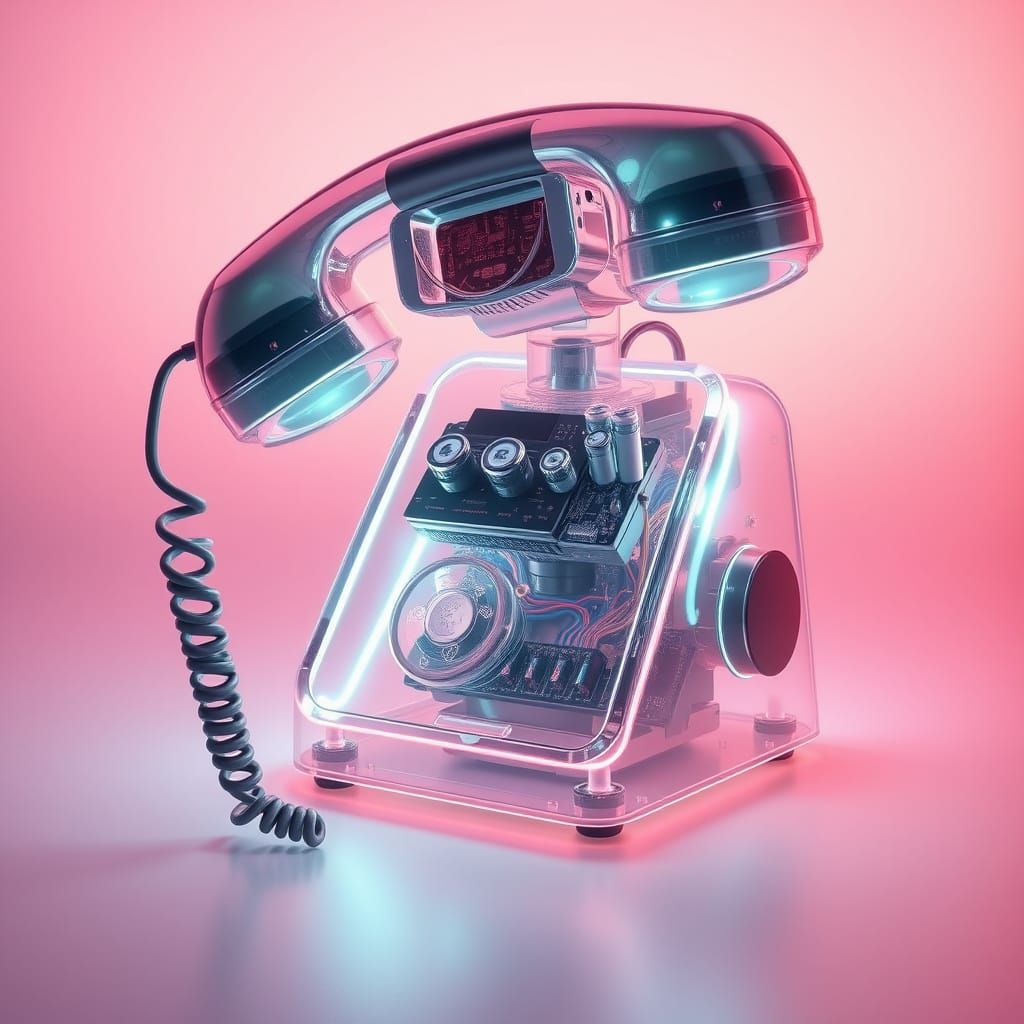 Retro 80s Telephone Transformed into Futuristic Marvel