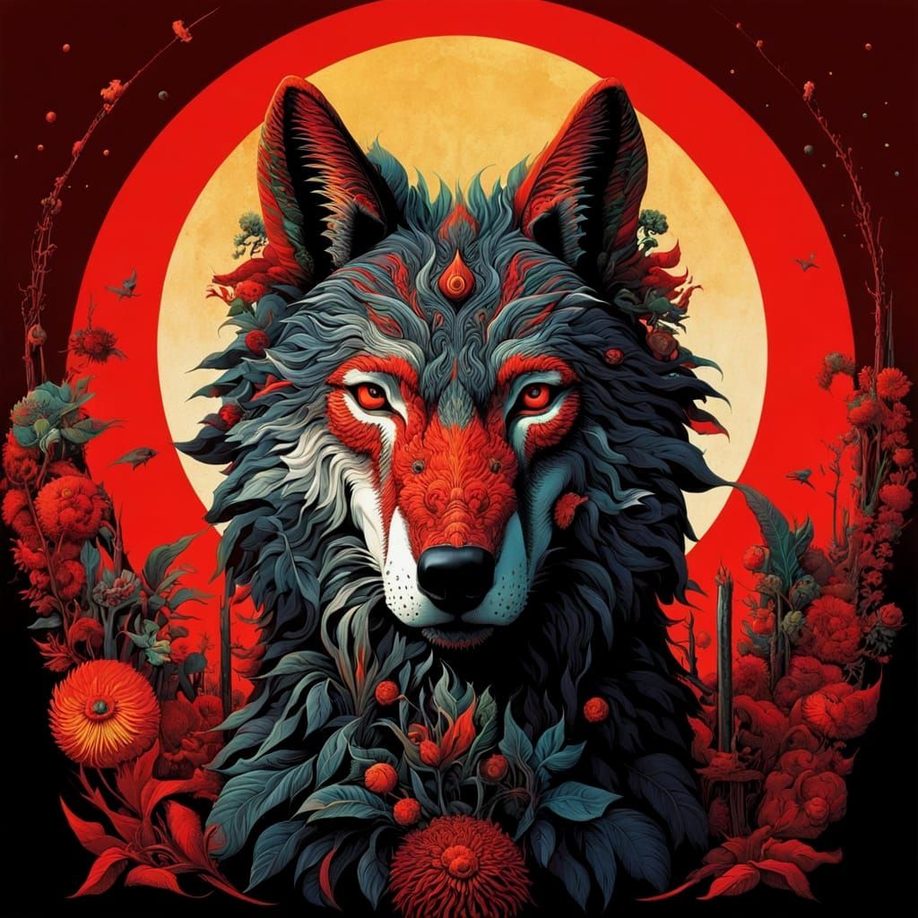 Hypermaximalist Wolfroots in Baroque Surreal Style