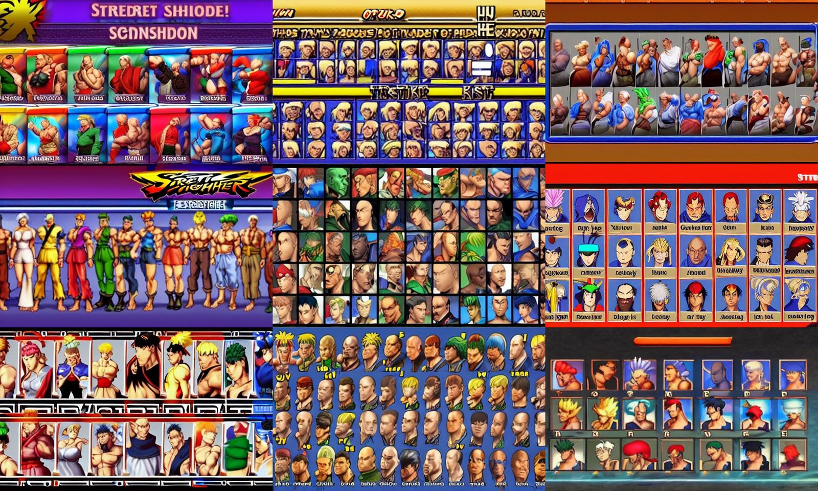 Street Fighter Character Selection Screen