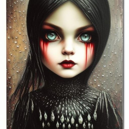 Wicked Gothic Witch with an Evil Smile