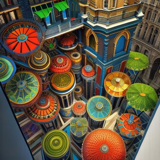 Photorealistic Escher-esque 3D Optical Illusion