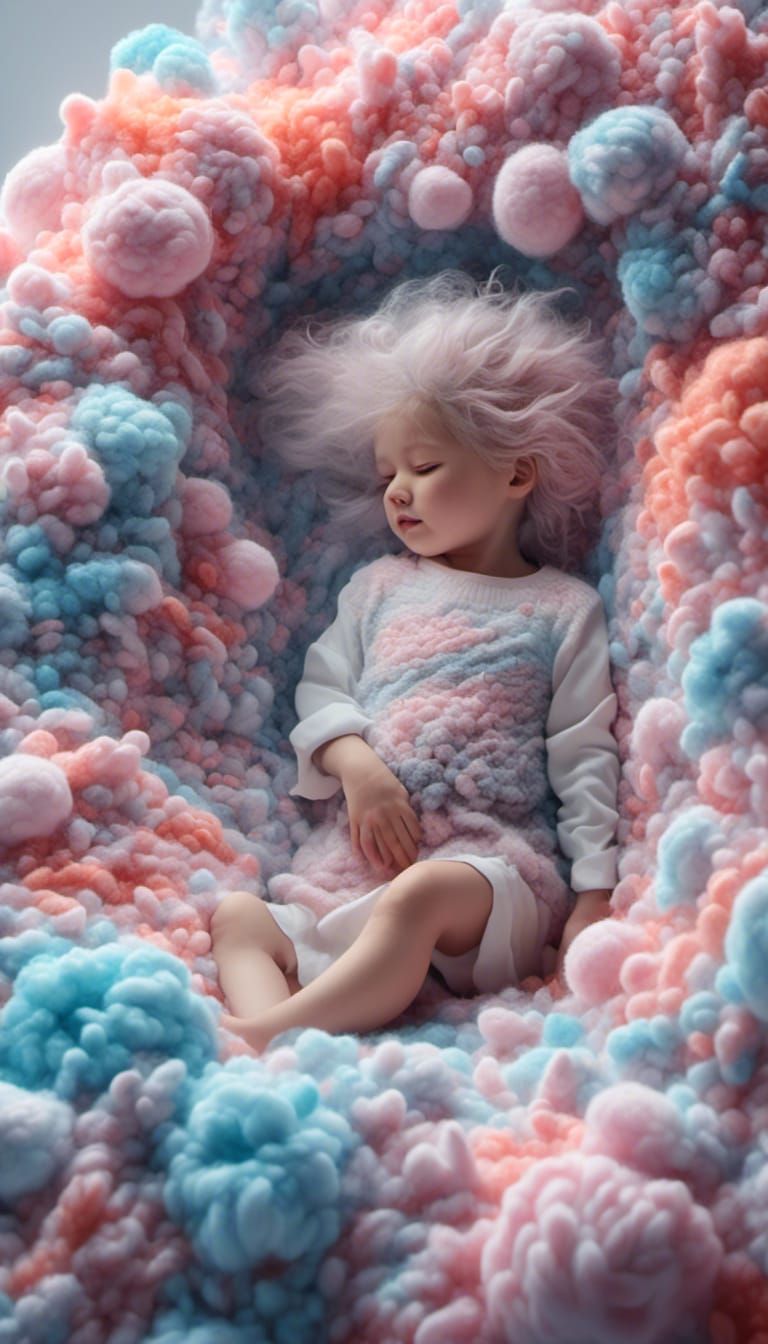 Knitted Apartment Design in Iridescent Pastel Colors