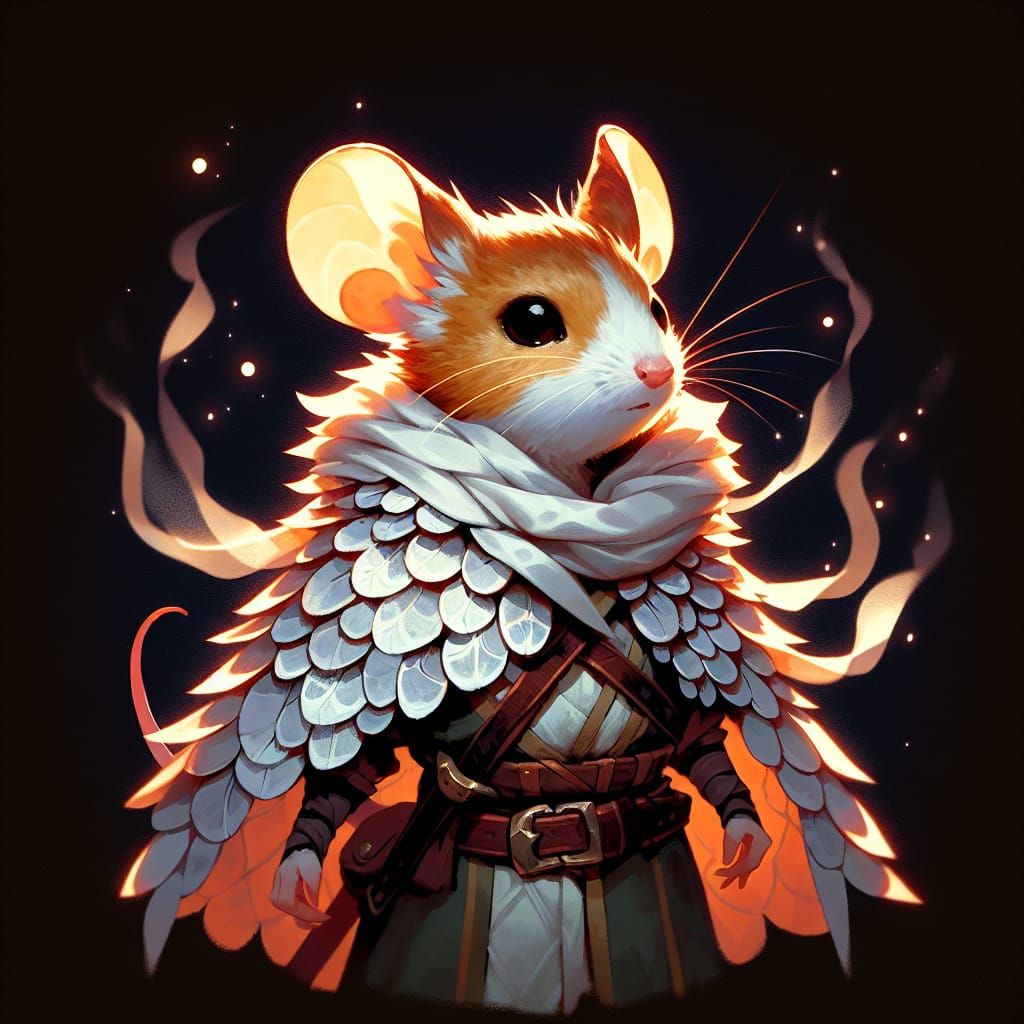 Mousefolk Ranger with Steaming Scale Cloak