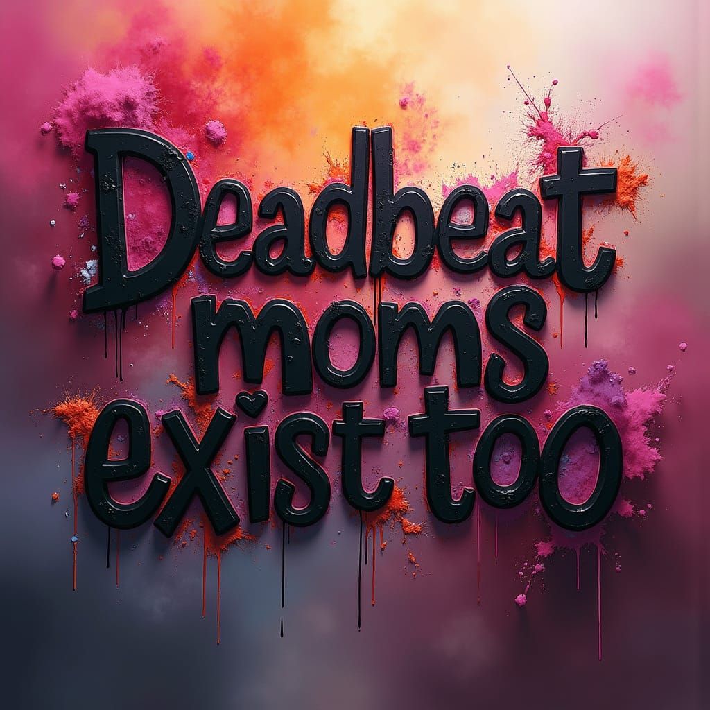 Graffiti Message in a Fantastical Landscape