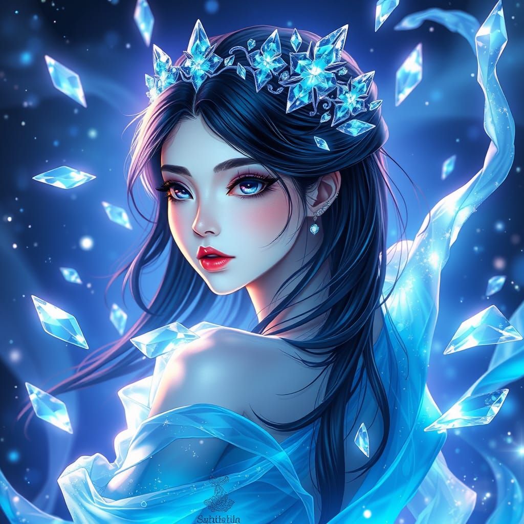 Ethereal Fantasy Maiden in Dreamy Cosmic Setting