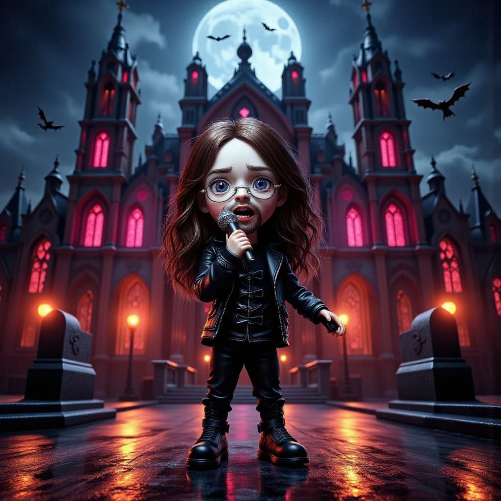 Ozzy Osbourne Doll in Gothic Punk Cathedral