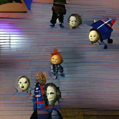 Horror Villains at a Costume Party