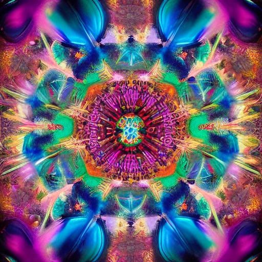 Surreal Astral Plane in Vibrant Oil Painting Style