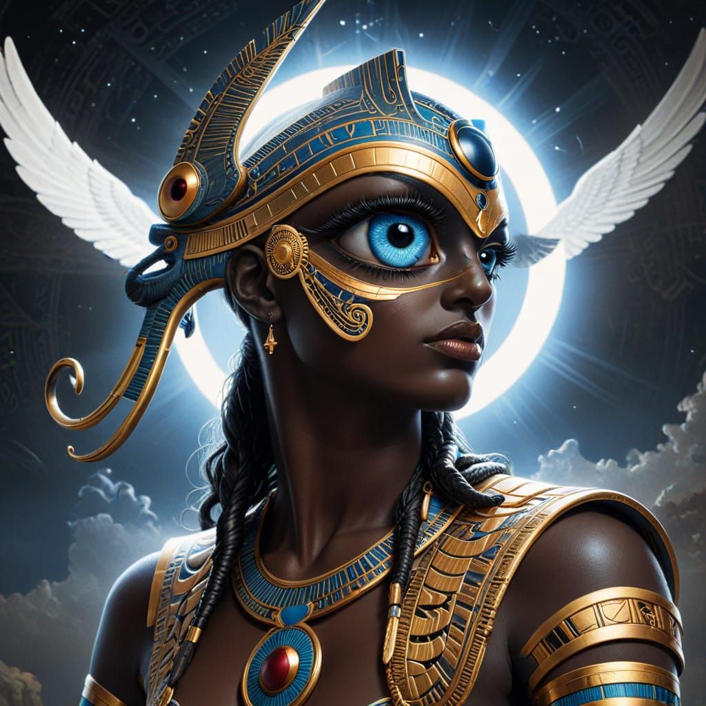 Ancient Egyptian God Reveals Mystical Eye in a Cosmic Aesthe...