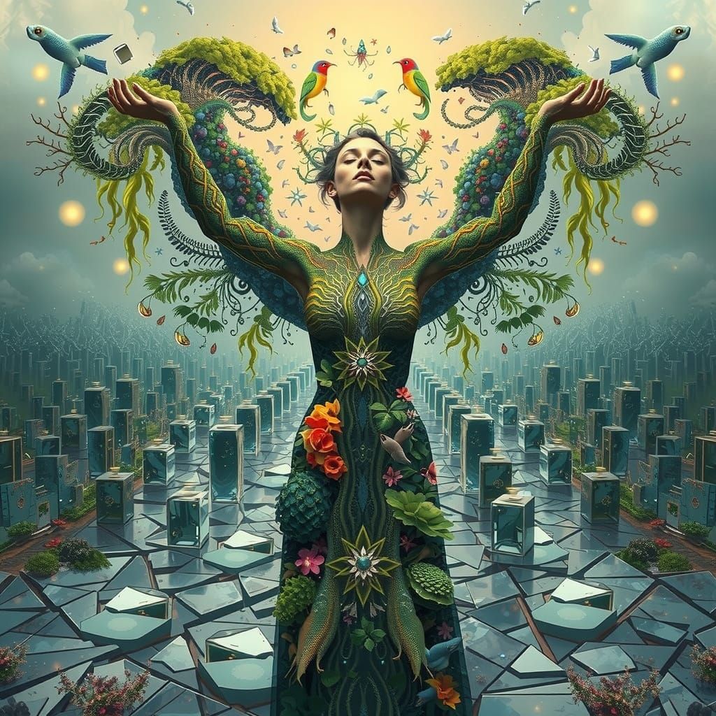 Ethereal Goddess of Interconnected Ecosystems