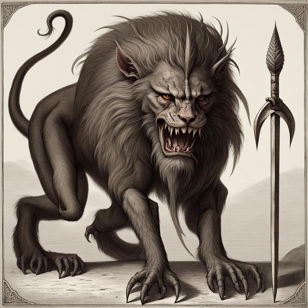 The Fearsome Manticore: Man-Eating Persian Monster