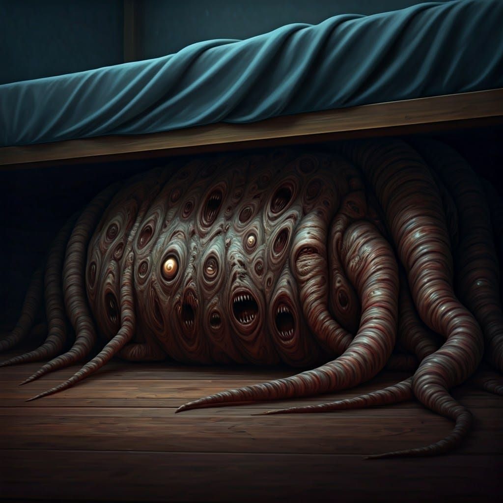 Grotesque Eldritch Abomination Under Bed