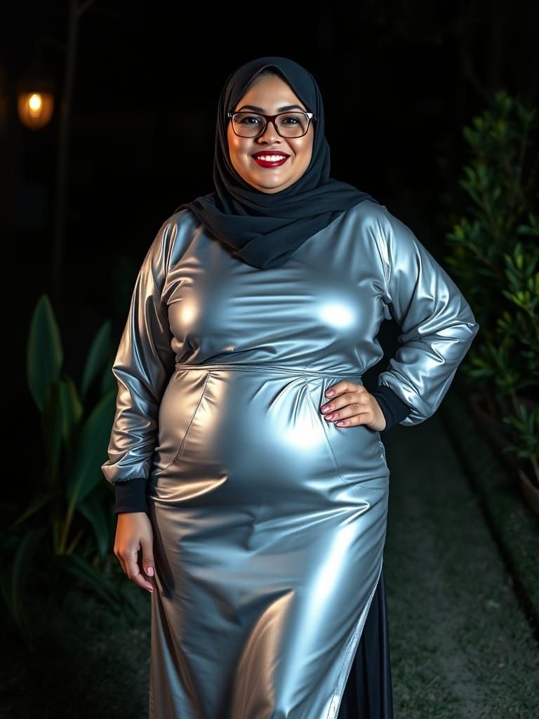 Elegant Middle Eastern Woman in Secret Garden