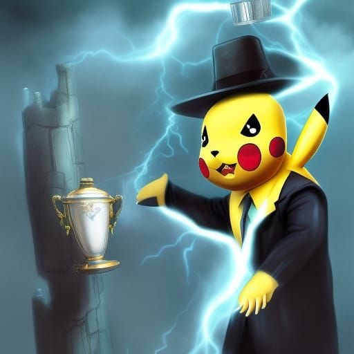 Pikachu as the Undertaker: Wrestling Art